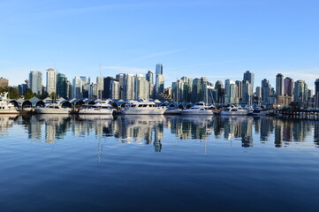 Obraz premium Marina view from Stanley Park - Vancouver, Canada