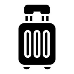 This is the Suitcase icon from the Hotel icon collection with an Solid style