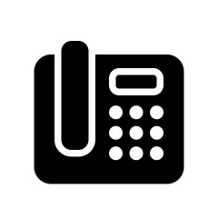 This is the Phone icon from the Hotel icon collection with an Solid style