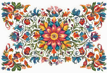 Fototapeta premium Floral design on white background.
