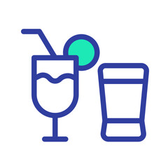 This is the Cocktail Drink icon from the Hotel icon collection with an Color Lineal style