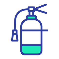 This is the Fire Extinguisher icon from the Hotel icon collection with an Color Lineal style