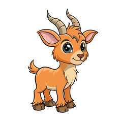 Obraz na płótnie Canvas Cute goat vector illustration and artwork