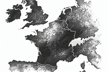 Map of France, Europe. European geography - obrazy, fototapety, plakaty