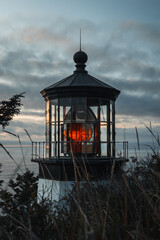 lighthouse sunset in oregon