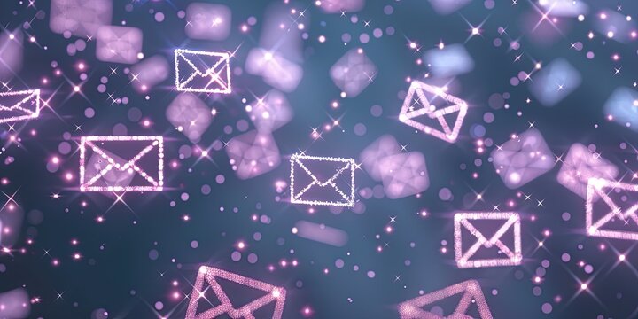 Email concept with an electronic letter being mailed in a digital envelope for end-to-end encryption using GPG and PGP security and authentication