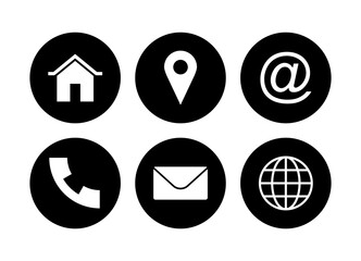 Fototapeta premium Contact us icon vector. web icon vector. business card contact information icon.