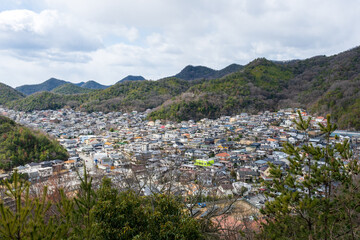 Fototapeta na wymiar 日本の兵庫県姫路市の山間の美しい集落