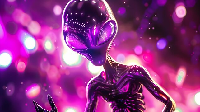 Alien hero character, Shiny colors Cartoon movie poster, HD, Creative concept