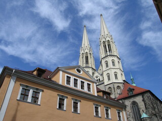 Fototapeta na wymiar Kirchtürme in der Altstadt von Görlitz