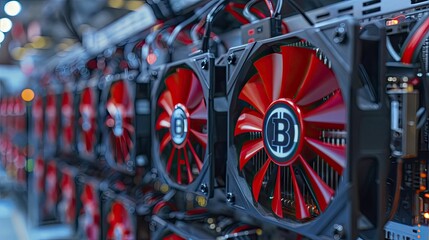 Explore the effects of seasonal Bitcoin mining difficulty on network and investments. - obrazy, fototapety, plakaty
