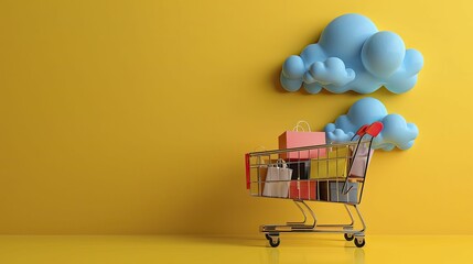The impact of seasonal online sales on cloud services: Preparing for increased demand during major shopping events with scalable cloud solutions. - obrazy, fototapety, plakaty