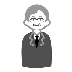 微笑むシニア男性会社員