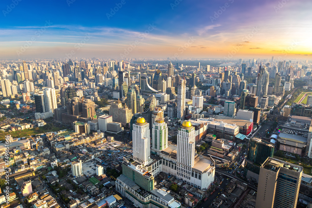 Sticker aerial view of bangkok