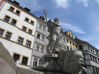 Neptunbrunnen am Obermarkt in Görlitz