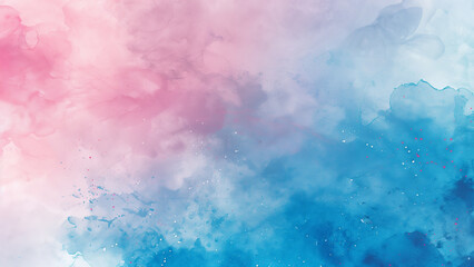 Harmony in Hues: Abstract Watercolor Gradation in Blue and Pink