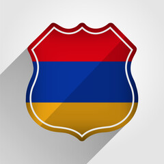 Armenia Flag Road Sign Illustration