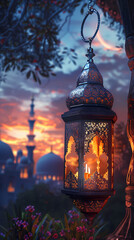 Fototapeta premium Image evocative of Ramadam. Sunset.