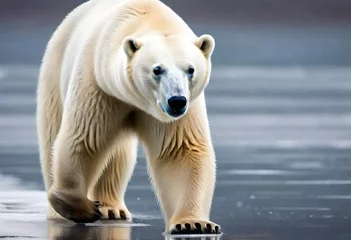 Foto op Plexiglas polar bear in the zoo © Huda