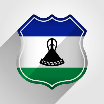 recommend clip art: Lesotho Flag Road Sign Illustration