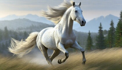 Obraz na płótnie Canvas white horse