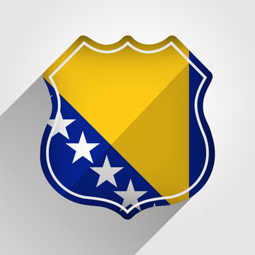 recommend clip art: Bosnia and Herzegovina Flag Road Sign Illustration