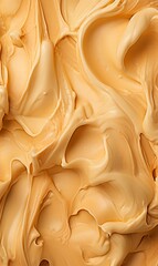 Close up butterscotch ice cream texture