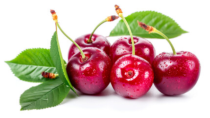 Cherries with Leaves