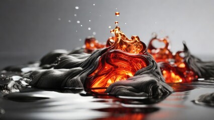 burning fire in the fire
