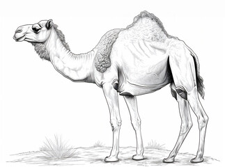 Coloring pages of camel