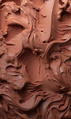 Chocolate ice cream texture background