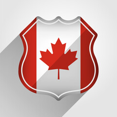 Obraz premium Canada Flag Road Sign Illustration