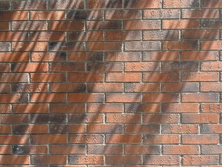 old brick wall with shadows