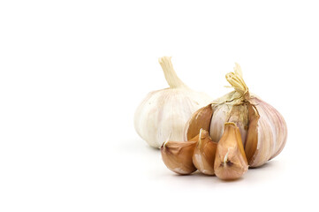 garlic isolated on white background