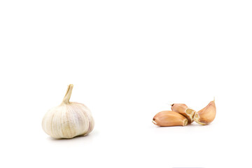 garlic isolated on white