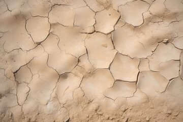 Close-up of parched soil showing environmental distress. Dry Cracked Earth Environmental Concern