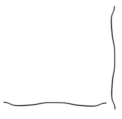 Device power cord or signal cable on isolated transparent background