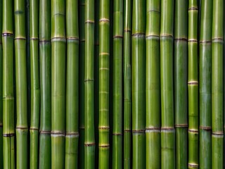 Fototapeta na wymiar image of green bamboo texture, wallpaper on the wall, full screen.
