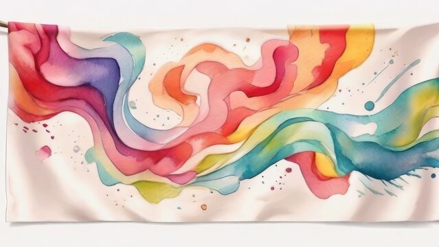 colorfull wave watercolor background
