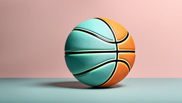 Concept of Sportsmanship. 3D Isolated Basketball Ball Image, Representing Fair Play and Respect in Competitive Sports