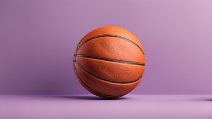 Fototapeta premium Symbol of Athletic Competition. 3D Isolated Basketball Ball on Clean Background, Reflecting the Intensity and Excitement of Sports