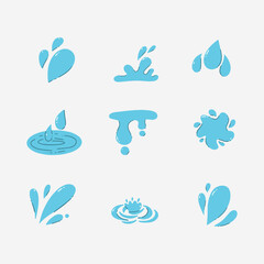 Water drop hand drawn vector illustration