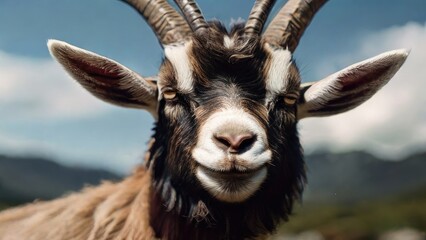 close up of goat 