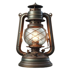 old oil lamp isolated