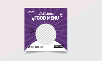 special delicious food social media banner post template Food social media promotion and  banner post design