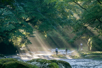 熊本 菊池渓谷 光芒