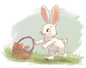 Easter bunny and Easter Eggs