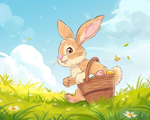 Easter bunny and Easter Eggs