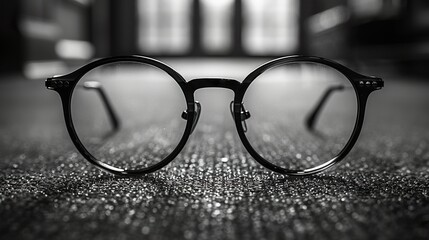 Glasses mockup with black infinity background. - obrazy, fototapety, plakaty
