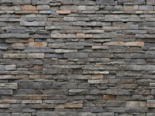Fototapeta premium Grey stone wall, background.